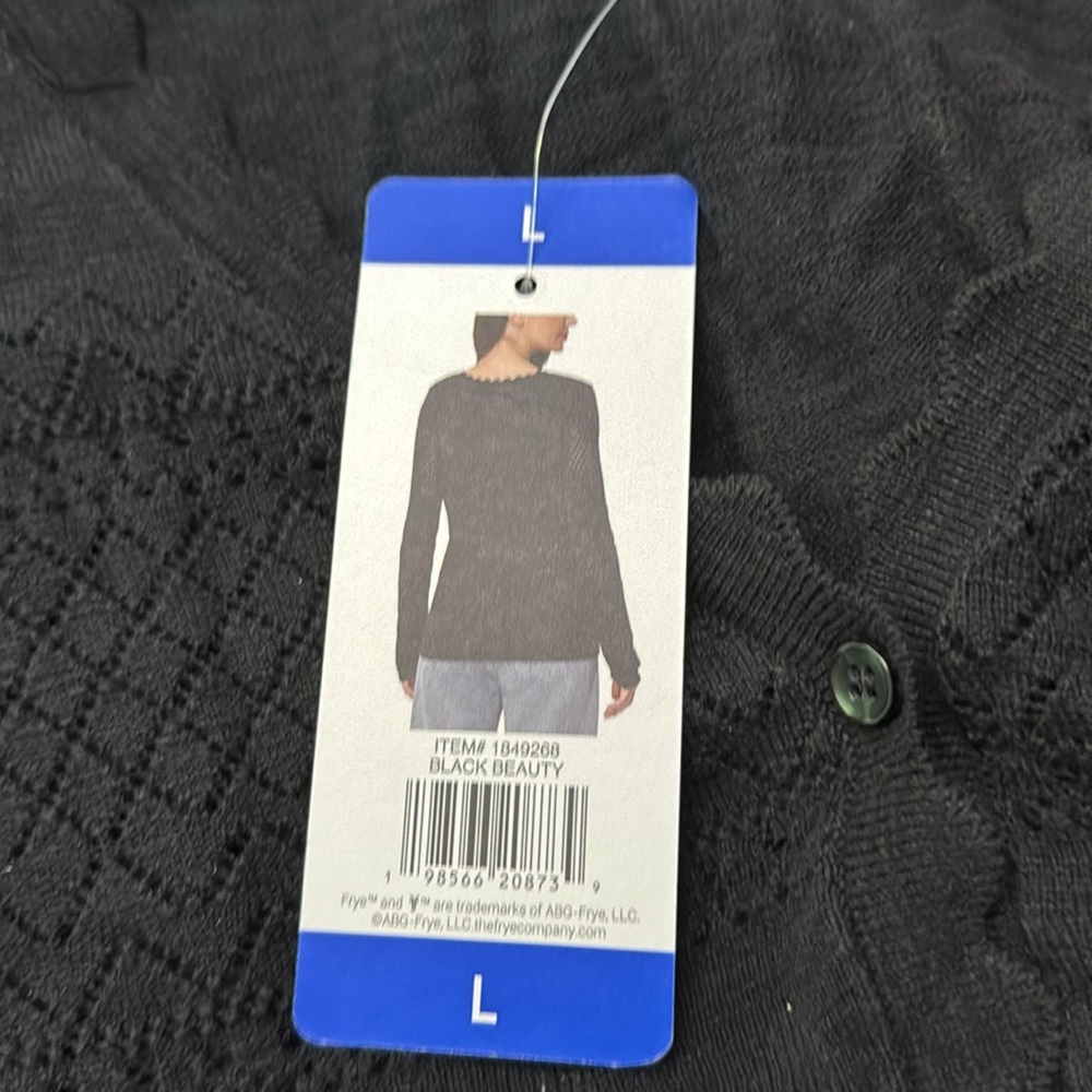 Frye Women's Pointelle button front Cardigan nwt - Picture 6 of 7